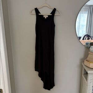 Casual high low black dress